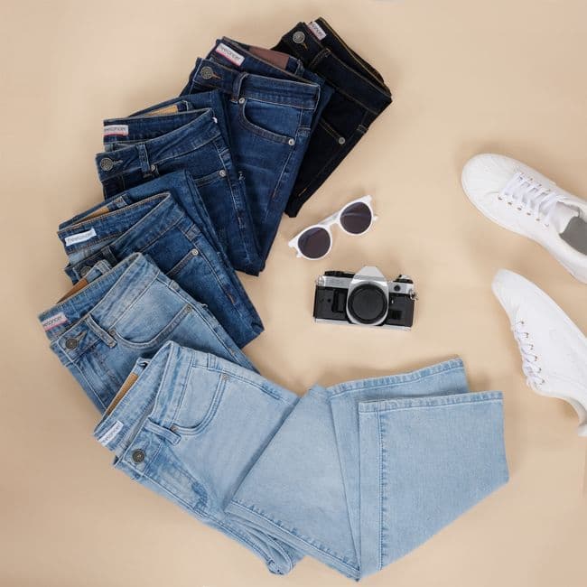 Jean mom taille haute