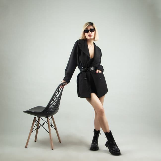 Robe midi plissée